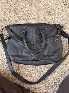 Vans Black Shoulder Tote with Detachable Strap